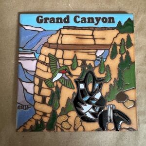 1995 Decorative Mosaic Tile Trivet Wall Hanging Grand Canyon Angel’s Window